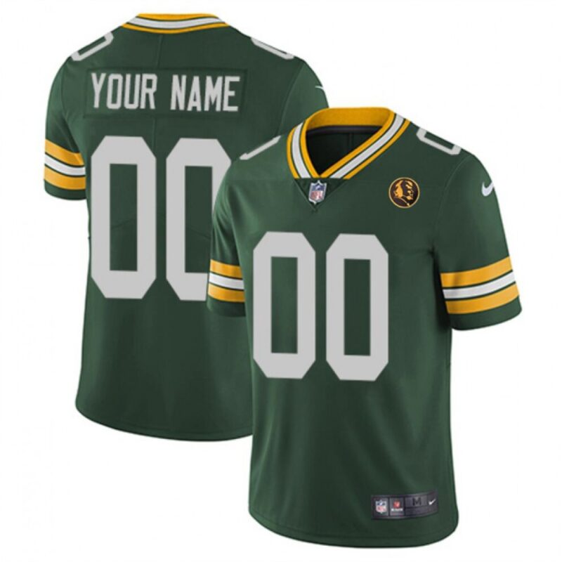 686190d6d69c9_1 Men's Green Bay Packers Active Player Custom Green With John Madden Patch Vapor Limited Stitched Football Jersey