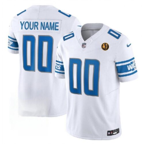 686190d99e962_1 Men's Detroit Lions Active Player Custom White 2023 F.U.S.E. With John Madden Patch Vapor Limited Stitched Football Jersey