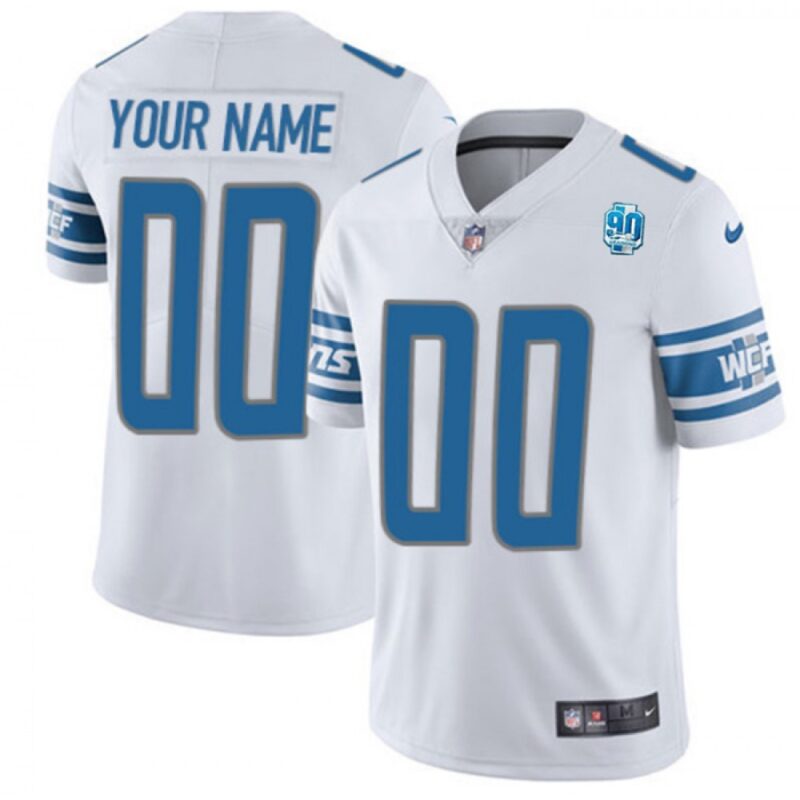 686190e501129_1 Men's Detroit Lions Active Player Custom White 90th Anniversary Vapor Untouchable Limited Stitched Jersey