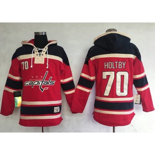 686190e8ab19d_1 Capitals #70 Braden Holtby Red Sawyer Hooded Sweatshirt Stitched NHL Jersey