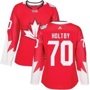 686190fd8f1e6_1 Team Canada #70 Braden Holtby Red 2016 World Cup Women's Stitched NHL Jersey