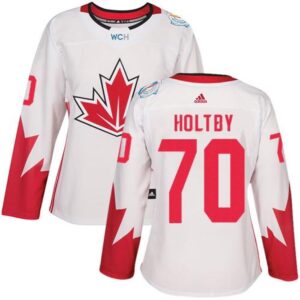 6861910005a47_1 Team Canada #70 Braden Holtby White 2016 World Cup Women's Stitched NHL Jersey