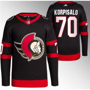 6861910fc688b_1 Men's Ottawa Senators #70 Joonas Korpisalo Black Stitched Jersey