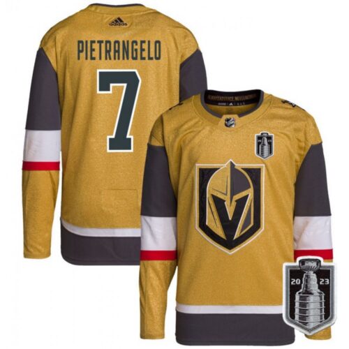 6861911ed2406_1 Men's Vegas Golden Knights #7 Alex Pietrangelo Gold 2023 Stanley Cup Final Stitched Jersey