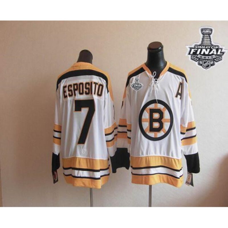 68619131dbc7f_1 CCM Throwback Bruins Stanley Cup Finals Patch #7 Phil Esposito White Stitched NHL Jersey