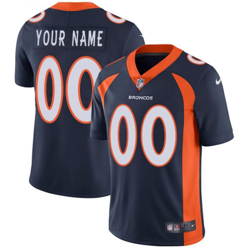 6861919038426_1 Men's Denver Broncos Customized Navy Blue Alternate Vapor Untouchable NFL Stitched Limited Jersey