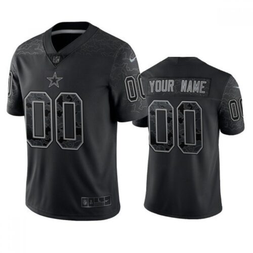 6861919dc6b00_1 Men's Dallas Cowboys Active Player Custom Black Reflective Limited Stitched Football Jersey
