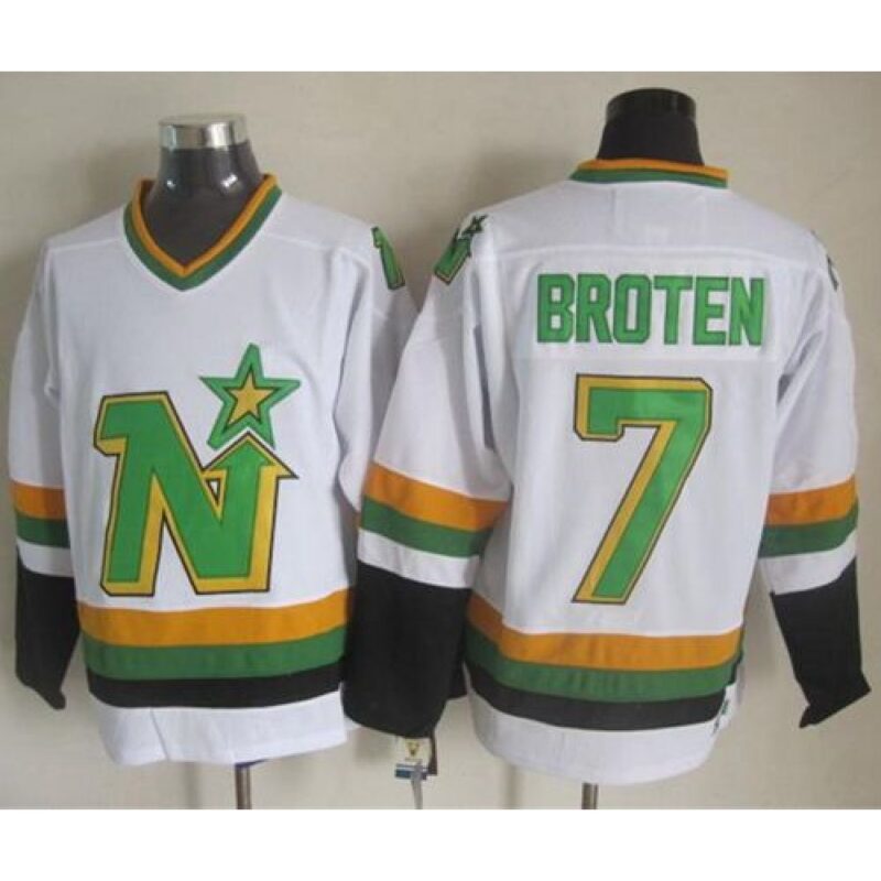 686191c01f5ce_1 Stars #7 Neal Broten White CCM Throwback Stitched NHL Jersey