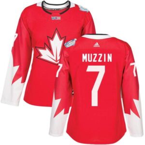686191c92b2a6_1 Team Canada #7 Jake Muzzin Red 2016 World Cup Women's Stitched NHL Jersey