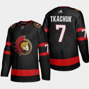 686191ddc40ef_1 Men's Ottawa Senators #7 Brady Tkachuk 2021 Black Stitched Home Jersey