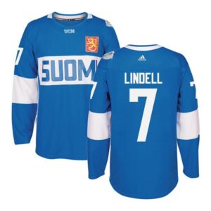 686191eaaad65_1 Team Finland #7 Esa Lindell Blue 2016 World Cup Stitched NHL Jersey
