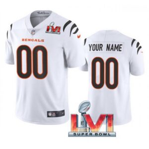 686191f8ae96c_1 Men's Cincinnati Bengals ACTIVE PLAYER Custom 2022 White Super Bowl LVI Vapor Limited Stitched Jersey