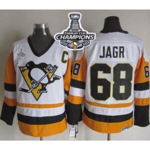 68619208dc6af_1 Penguins #68 Jaromir Jagr White/Black CCM Throwback 2016 Stanley Cup Champions Stitched NHL Jersey