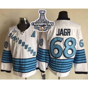6861920d4fb1e_1 Penguins #68 Jaromir Jagr White/Light Blue CCM Throwback 2016 Stanley Cup Champions Stitched NHL Jersey