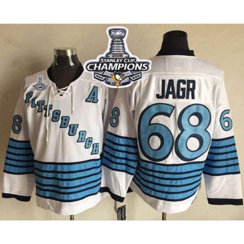 6861920d4fb1e_1 Penguins #68 Jaromir Jagr White/Light Blue CCM Throwback 2016 Stanley Cup Champions Stitched NHL Jersey