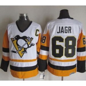 6861921d7bb3c_1 Penguins #68 Jaromir Jagr White/Black CCM Throwback Stitched NHL Jersey