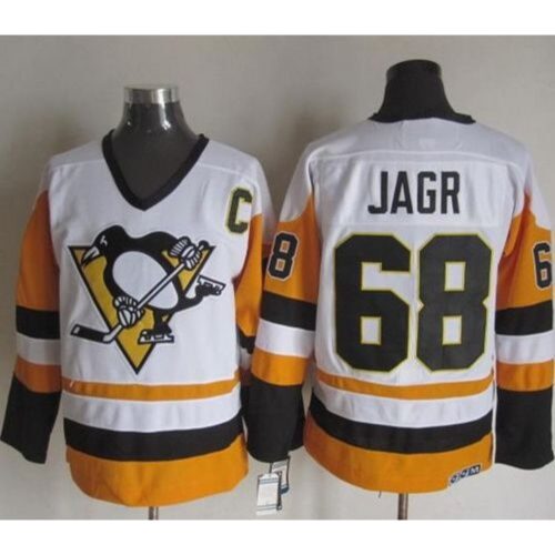 6861921d7bb3c_1 Penguins #68 Jaromir Jagr White/Black CCM Throwback Stitched NHL Jersey