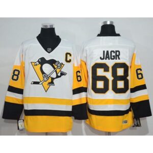 68619229e3906_1 Penguins #68 Jaromir Jagr White New Away Stitched NHL Jersey