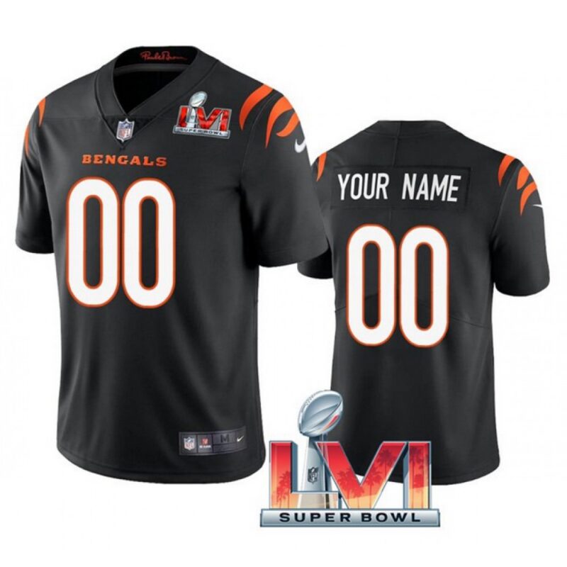 686192604c21d_1 Men's Cincinnati Bengals ACTIVE PLAYER Custom 2022 Black Super Bowl LVI Vapor Limited Stitched Jersey