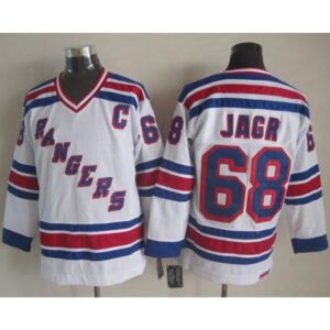 6861928675ab3_1 Rangers #68 Jaromir Jagr White CCM Throwback Stitched NHL Jersey