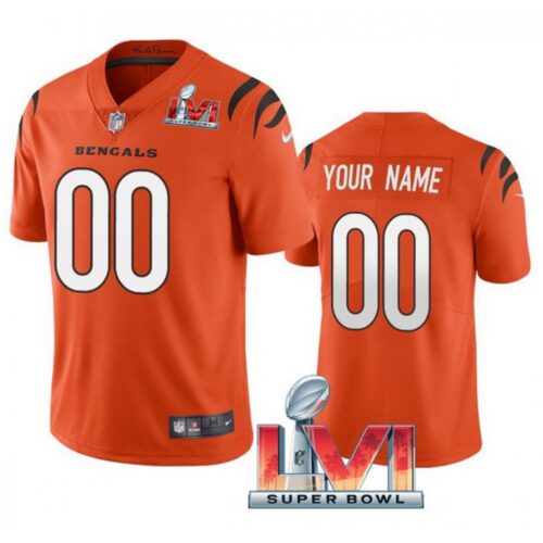 6861928bc5c45_1 Men's Cincinnati Bengals ACTIVE PLAYER Custom 2022 Orange Super Bowl LVI Vapor Limited Stitched Jersey