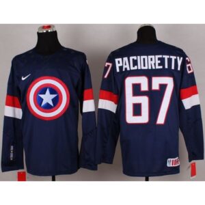 68619298b86fb_1 Olympic Team USA #67 Max Pacioretty Navy Blue Captain America Fashion Stitched NHL Jersey