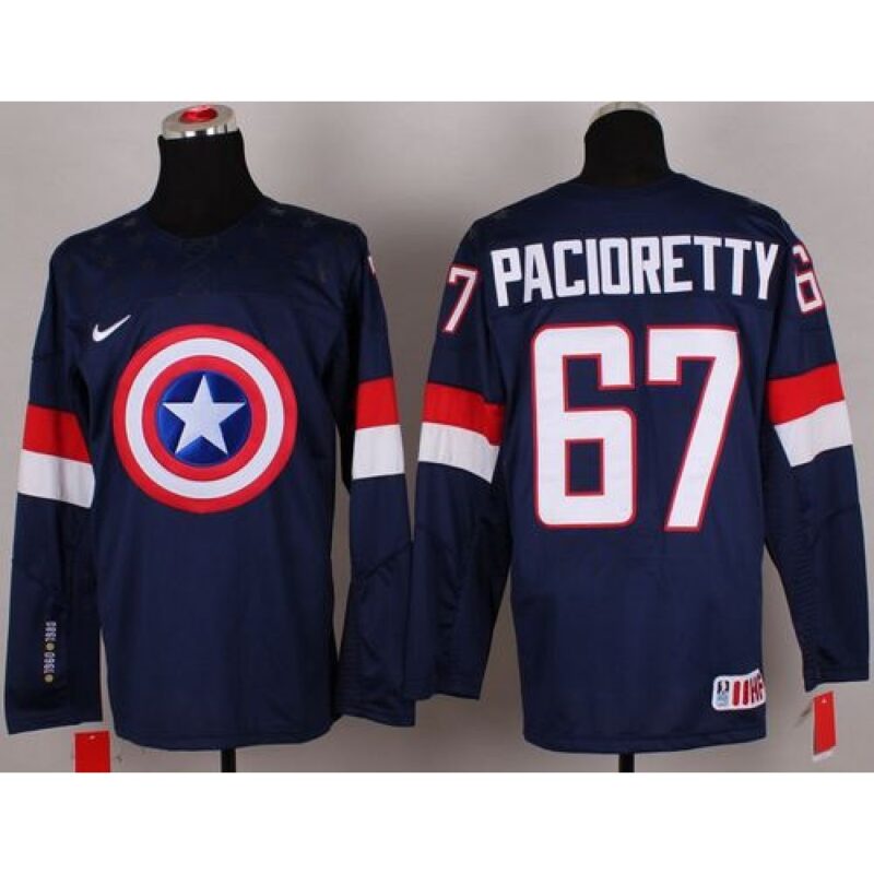 68619298b86fb_1 Olympic Team USA #67 Max Pacioretty Navy Blue Captain America Fashion Stitched NHL Jersey