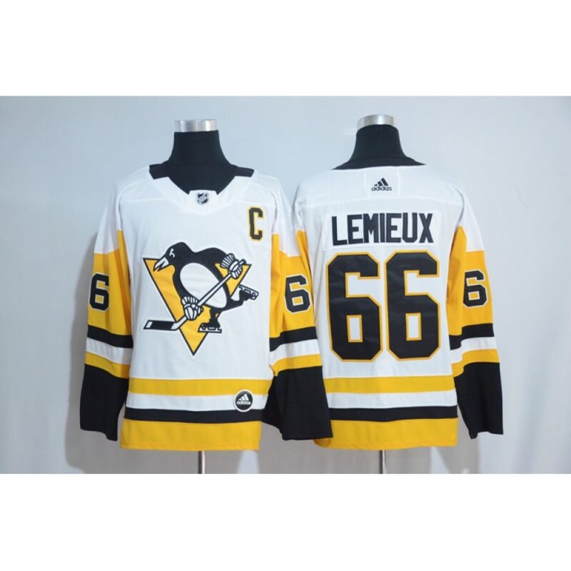 686192c3efca8_1 Men's Pittsburgh Penguins #66 Mario Lemieux White Road Authentic Stitched NHL Jersey