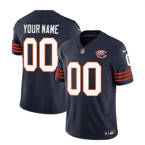 686192c61876a_1 Men's Chicago Bears Active Player Custom 2023 F.U.S.E. Navy Throwback Limited Stitched Football Jersey
