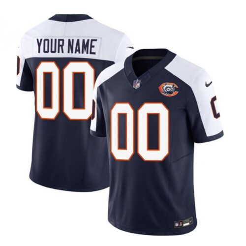 686192c8dc34d_1 Men's Chicago Bears Active Player Custom 2023 F.U.S.E. Navy/White Throwback Limited Stitched Football Jersey