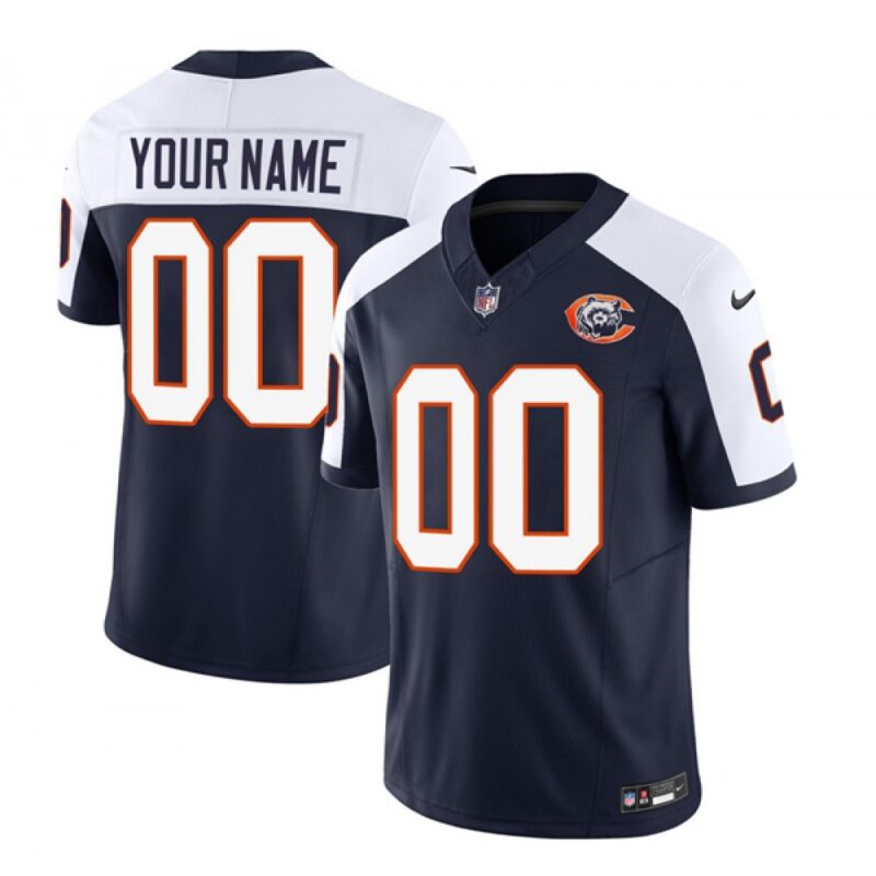 686192c8dc34d_1 Men's Chicago Bears Active Player Custom 2023 F.U.S.E. Navy/White Throwback Limited Stitched Football Jersey