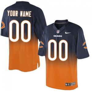 686192d0dc12c_1 Chicago Bears Customized Navy Blue/Orange Men's Stitched Elite Fadeaway Fashion NFL Jersey