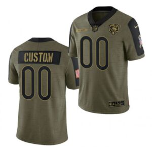 686192e1a486c_1 Men's Chicago Bears ACTIVE PLAYER Custom 2021 Olive Salute To Service Limited Stitched Jersey