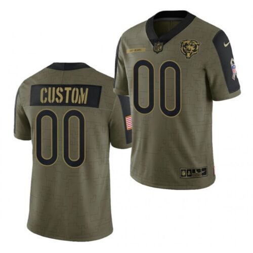 686192e1a486c_1 Men's Chicago Bears ACTIVE PLAYER Custom 2021 Olive Salute To Service Limited Stitched Jersey