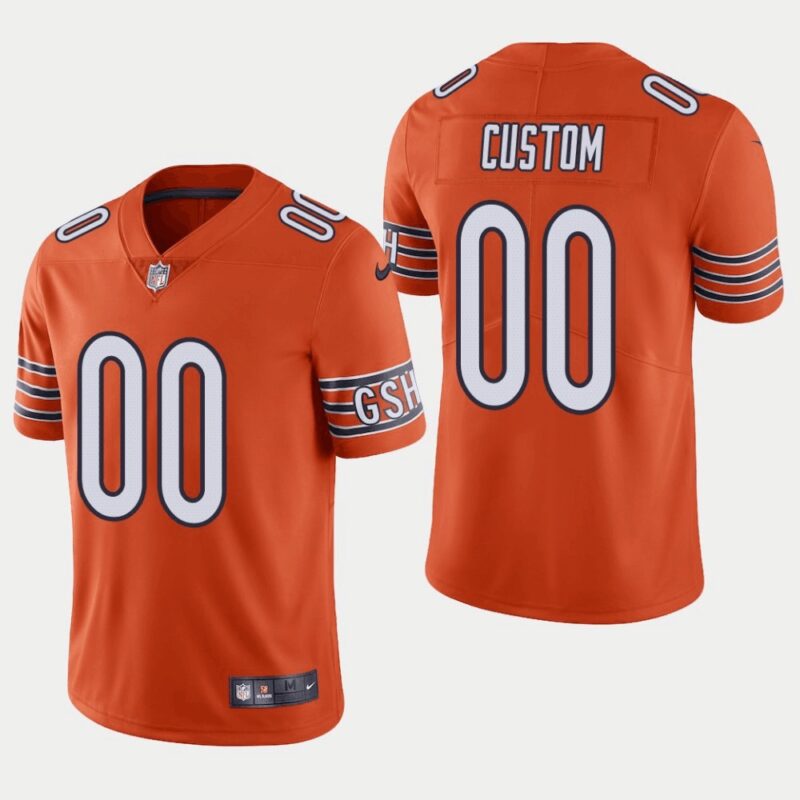 686192ef7d8e5_1 Men's Chicago Bears Customized Orange Vapor Untouchable NFL Stitched Limited Jersey