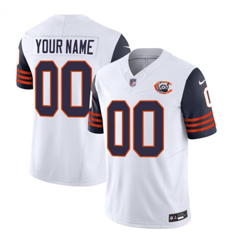 686192f500bcb_1 Men's Chicago Bears Active Player Custom 2023 F.U.S.E. White/Navy Throwback Limited Stitched Football Jersey
