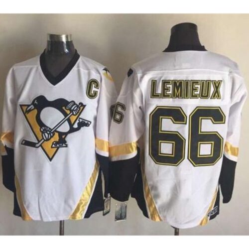 686193053b6e8_1 Penguins #66 Mario Lemieux White CCM Throwback Stitched NHL Jersey