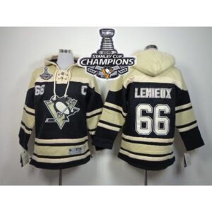 68619317b0f0c_1 Penguins #66 Mario Lemieux Black Sawyer Hooded Sweatshirt 2016 Stanley Cup Champions Stitched Youth NHL Jersey