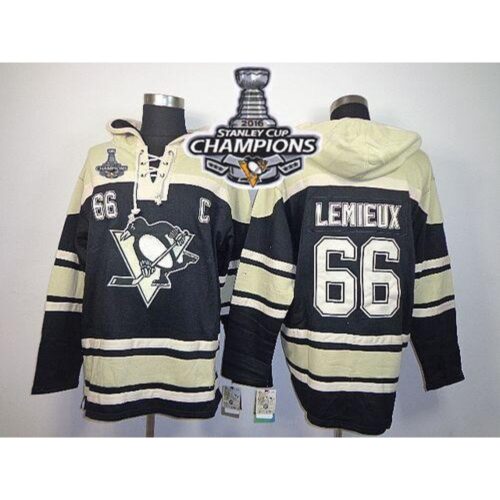 6861932466f3d_1 Penguins #66 Mario Lemieux Black Sawyer Hooded Sweatshirt 2016 Stanley Cup Champions Stitched NHL Jersey