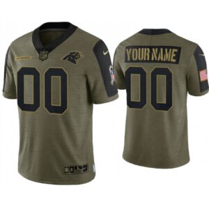 686193371f7a9_1 Men's Carolina Panthers Customized 2021 Olive Salute To Service Limited Stitched Jersey