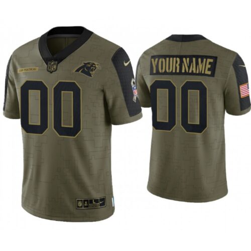 686193371f7a9_1 Men's Carolina Panthers Customized 2021 Olive Salute To Service Limited Stitched Jersey