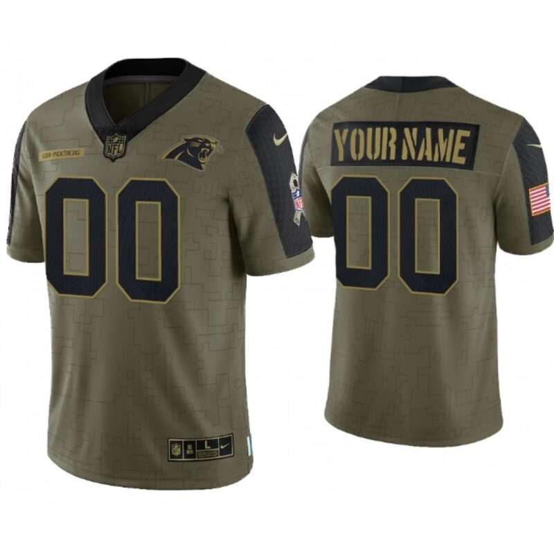 686193371f7a9_1 Men's Carolina Panthers Customized 2021 Olive Salute To Service Limited Stitched Jersey