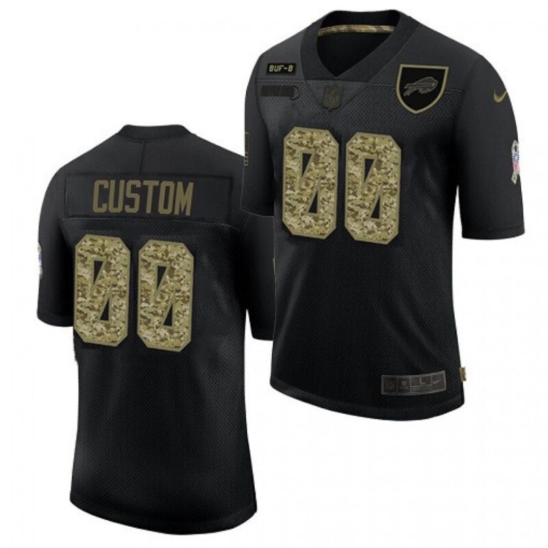 6861935a80ae0_1 Men's Buffalo Bills Customized Black Salute To Service Stitched Limited Jersey