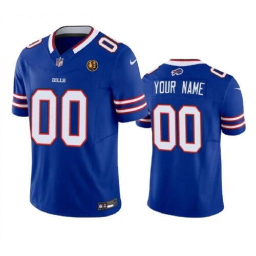68619365ab2b0_1 Men's Buffalo Bills Active Player Custom Blue 2023 F.U.S.E. With John Madden Patch Vapor Limited Stitched Football Jersey