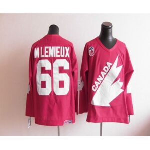 6861937df1035_1 Olympic 1991 CA. #66 Mario Lemieux Red CCM Throwback Stitched NHL Jersey