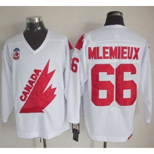 68619380e700c_1 Olympic 1991 CA. #66 Mario Lemieux White CCM Throwback Stitched NHL Jersey