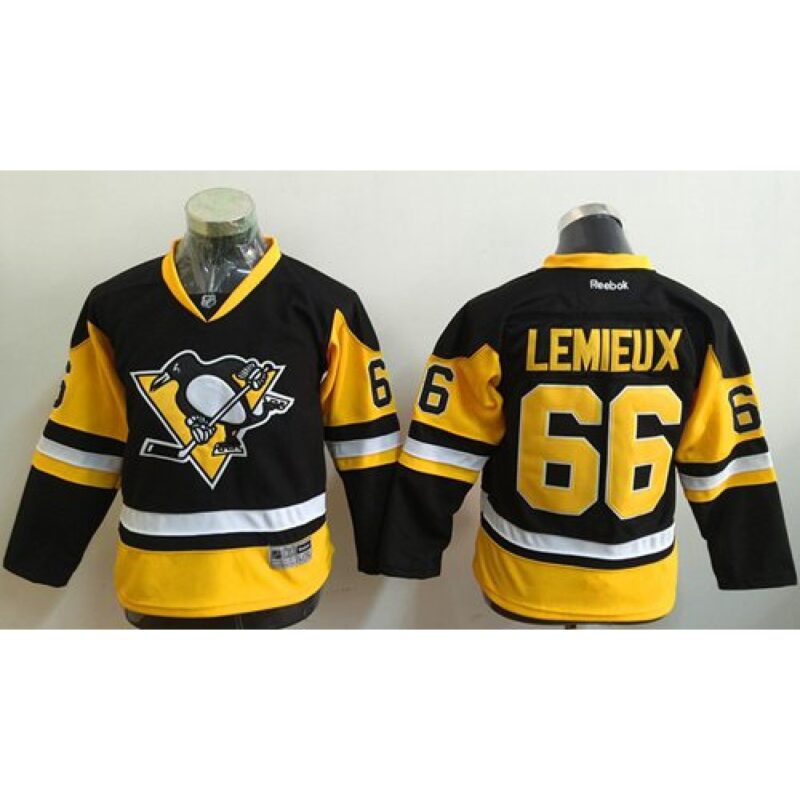 686193aa46ab3_1 Penguins #66 Mario Lemieux Black Alternate Stitched Youth NHL Jersey