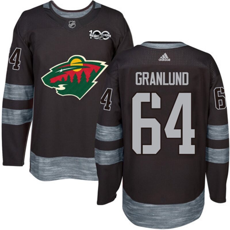 686193ad0f63a_1 Wild #64 Mikael Granlund Black 1917-2017 100th Anniversary Stitched NHL Jersey