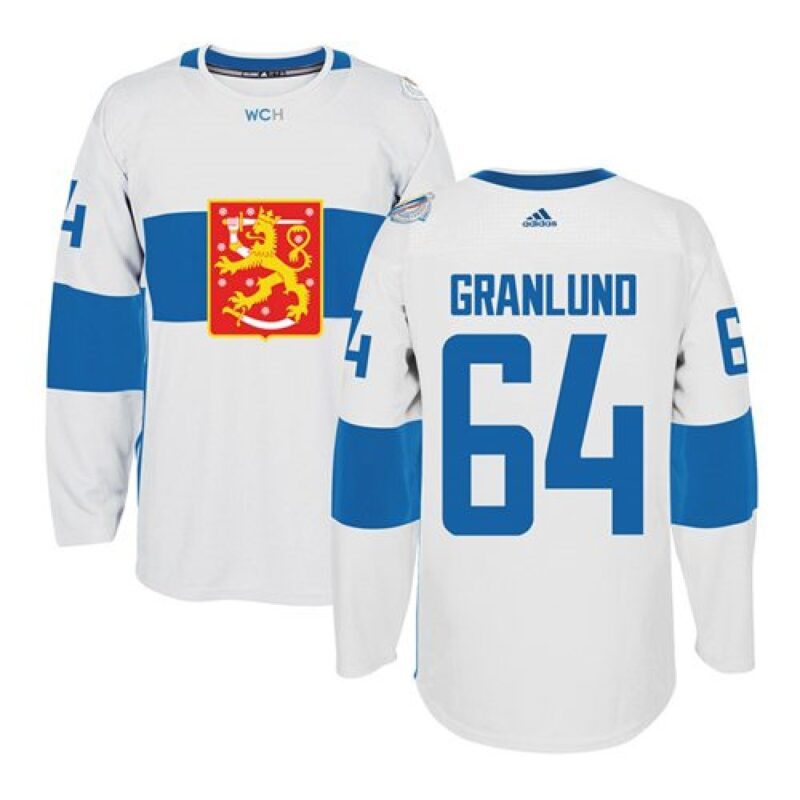 Team Finland #64 Mikael Granlund White 2016 World Cup Stitched NHL Jersey