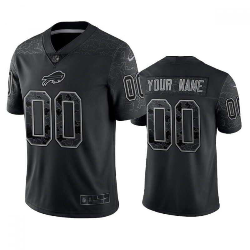 6861940b6b1c2_1 Men's Buffalo Bills Active Player Custom Black Reflective Limited Stitched Football Jersey